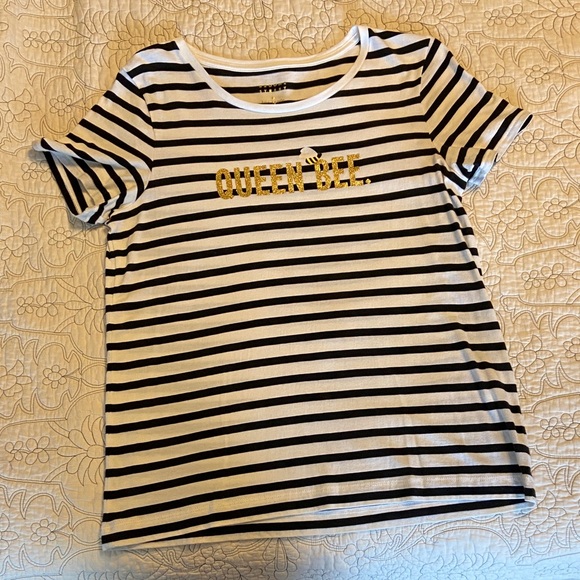 Kate Spade Queen Bee Striped T-Shirt - Picture 1 of 4